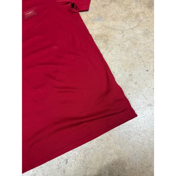 Dolce & Gabbana Red Logo Patch T-Shirt — Men’s Designer Streetwear Essential - Picture 13 of 16